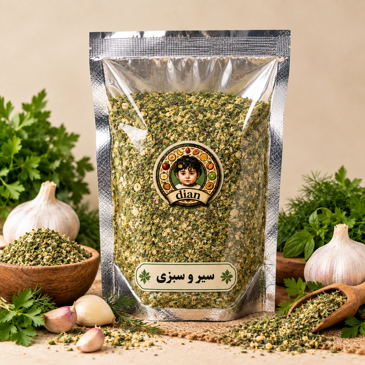 ادویه سیر و سبزی