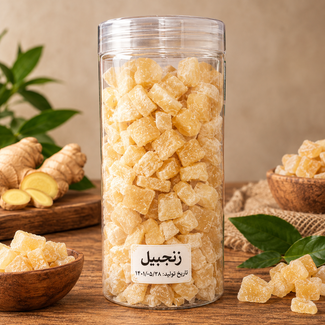 قند طعم دار زنجبیل